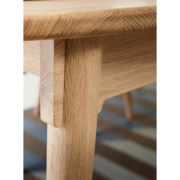 Iš ąžuolo masyvo prailginamas valgomojo stalas su papildomu stalviršiu 106x184 cm Miro – Hammel Furniture-image-1