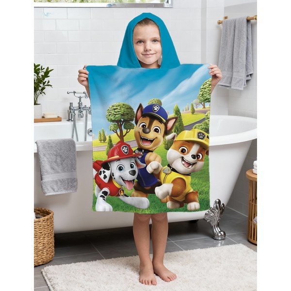 Iš medvilnės vaikiškas pončas 3-8 metai Paw Patrol – Jerry Fabrics-image-1