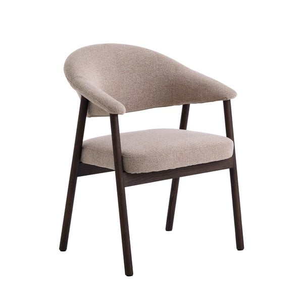 Smėlio spalvos iš ąžuolo masyvo valgomojo kėdžių komplektas su porankiais 2 vnt. Elk – Unique Furniture