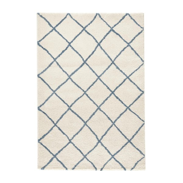 Baltas kilimas Mint Rugs Grid, 80 x 150 cm