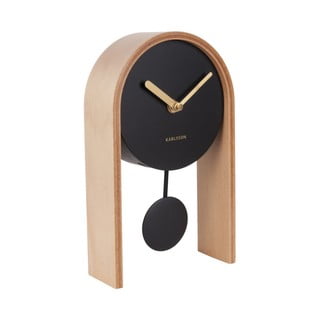 Karlsson išmanusis švytuoklinis stalinis laikrodis su beržo mediena