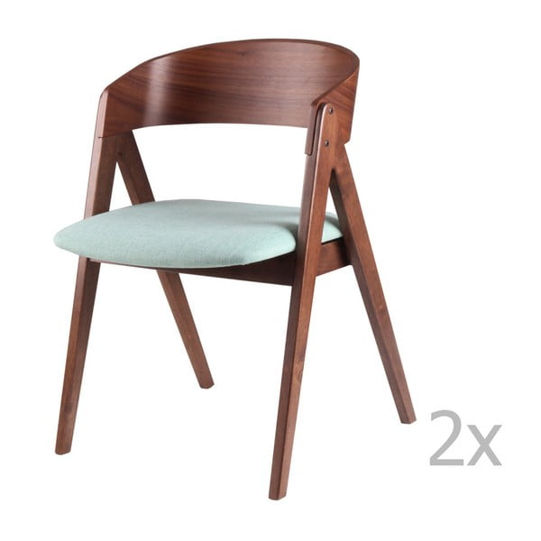 2 mėtų spalvos valgomojo kėdžių rinkinys "sømcasa Rina
