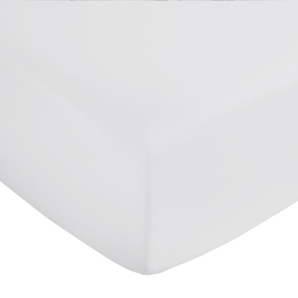 Šviesiai pilkos spalvos iš satino medvilnės paklodė su guma 150x200 cm Cotton Sateen – Bianca