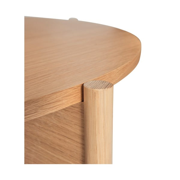 Apvalios formos kavos staliukas natūralios spalvos iš ąžuolo ø 86 cm Heritage – Hübsch-image-3