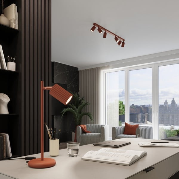 Raudonos plytų spalvos taškinis šviestuvas 6,5x117 cm Gleam – Sollux-image-4