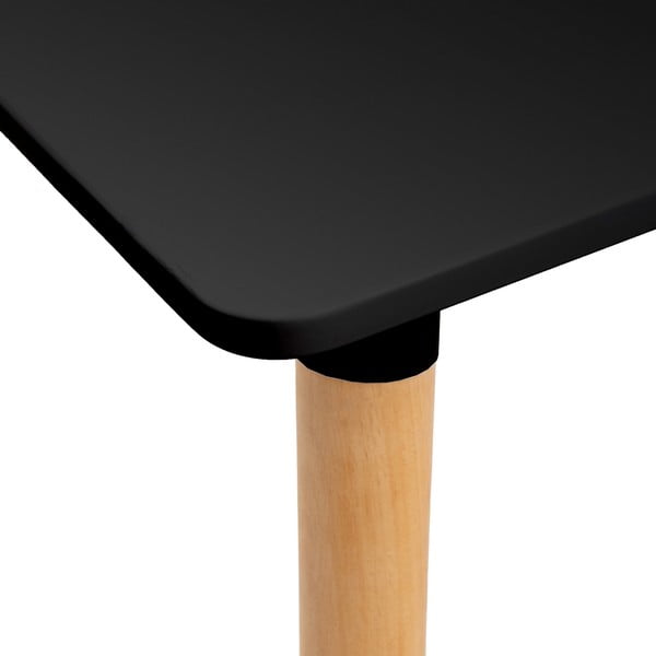 Valgomojo stalas juodos spalvos su juodu stalviršiu 80x120 cm – Casa Selección-image-1