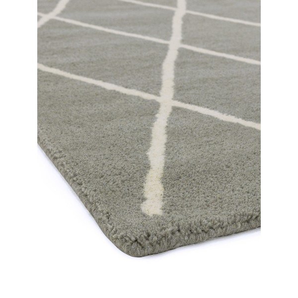 Rankų darbo iš vilnos kilimas pilkos spalvos 200x290 cm Albany – Asiatic Carpets-image-2