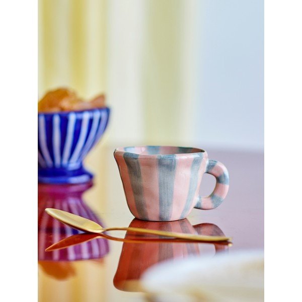 Šviesiai žalios spalvos/šviesiai rožinės spalvos iš keramikos puodelis espreso 110 ml Nini – Bloomingville-image-1
