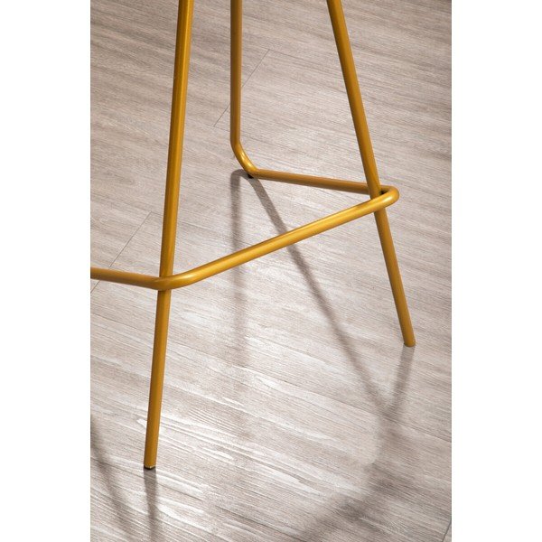 Auksinės spalvos/natūralios spalvos iš guobos masyvo baro taburetė (sėdynės aukštis 78 cm) District – Premier Housewares-image-4