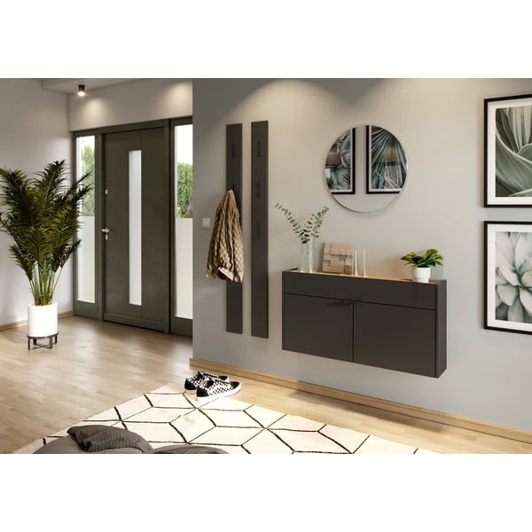 Antracito spalvos spintelė 110x57x22 cm Ameca – Germania-image-4