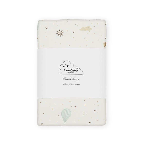 Dramblio kaulo spalvos iš organiškos medvilnės vaikų patalynė vaikiškai lovai su guma 60x120 cm Dreamland – Cam Cam Copenhagen