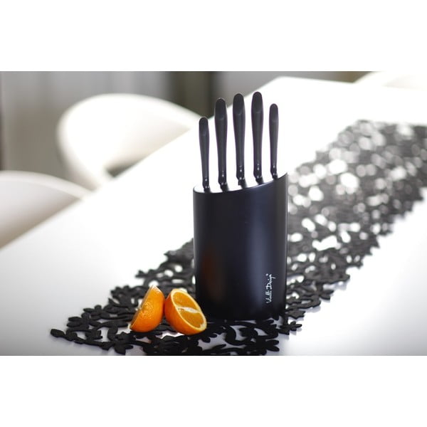 Juodas stovas su penkiais peiliais "Vialli Design-image-1