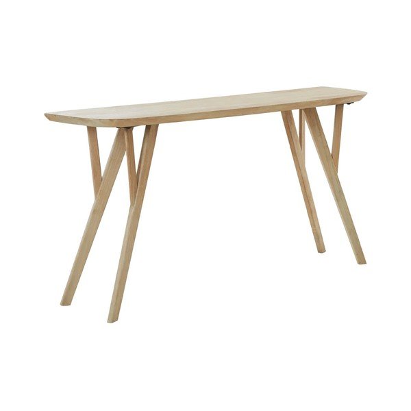 Natūralios spalvos iš mango masyvo konsolinis staliukas 44x160 cm Quenza – Light & Living