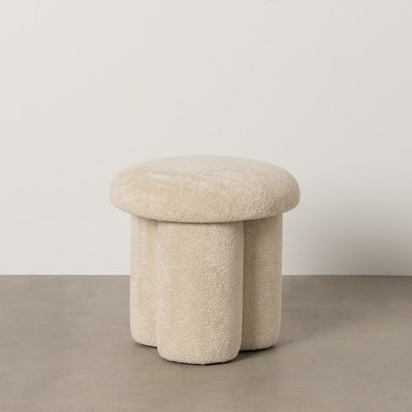 Smėlio spalvos iš boucle pufas – Ixia-image-1