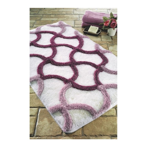 Violetinis vonios kilimėlis "Confetti" Vonios kilimėliai "Hermos", 60 x 100 cm