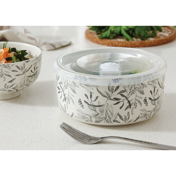 Smėlio spalvos keramikinė skardinė maisto produktams laikyti Ladelle Grown Leaf-image-1