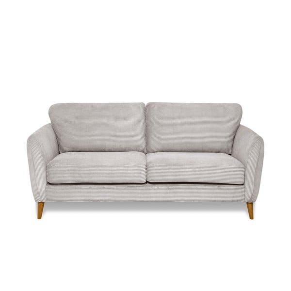 Iš kordinio velveto sofa šviesiai pilkos spalvos 170 cm Paris – Scandic