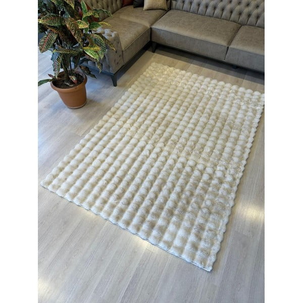 Skalbiamas dramblio kaulo spalvos kilimas 100x250 cm Bubble Emarald – Mila Home-image-2