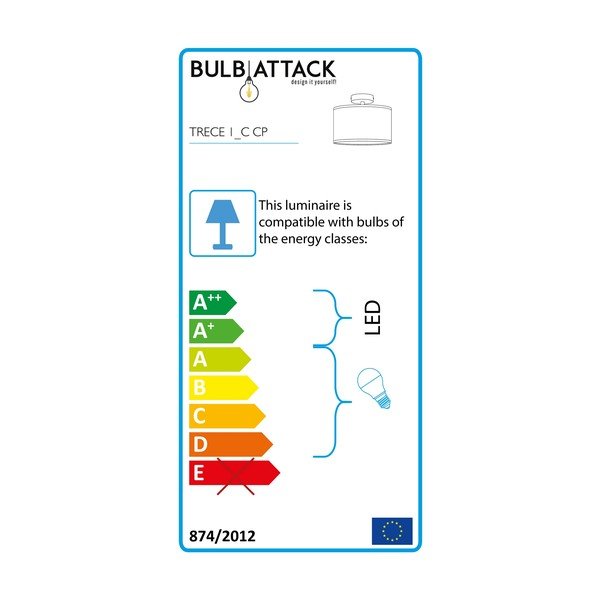 Smėlio spalvos lubinis šviestuvas Lemputė Attack Trece, ⌀ 25 cm-image-2