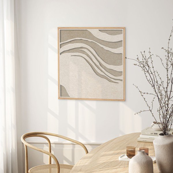 3D paveikslas su rėmeliu/sugeriantis garsą 62x62 cm Sacred Silence 2 – Malerifabrikken-image-2