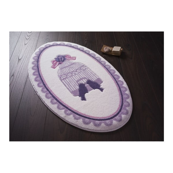 Vonios kilimėlis "Confetti" Vonios kilimėliai "Birdcage" violetinės spalvos, 66 x 107 cm