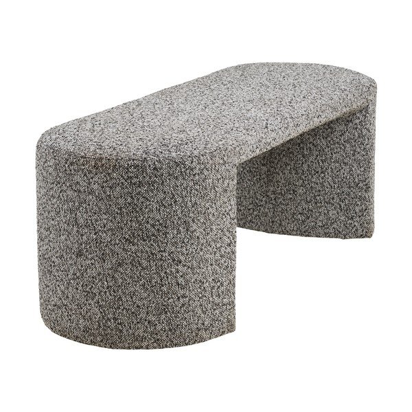 Pilkos spalvos suolas iš boucle Westport – House Nordic-image-4