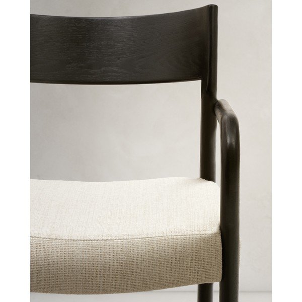 Juodos spalvos/smėlio spalvos valgomojo kėdė Falconera – Kave Home-image-2