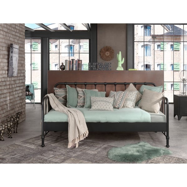 Vaikiška lova iš metalo pilkos spalvos 90x200 cm BRONXX – Vipack-image-2