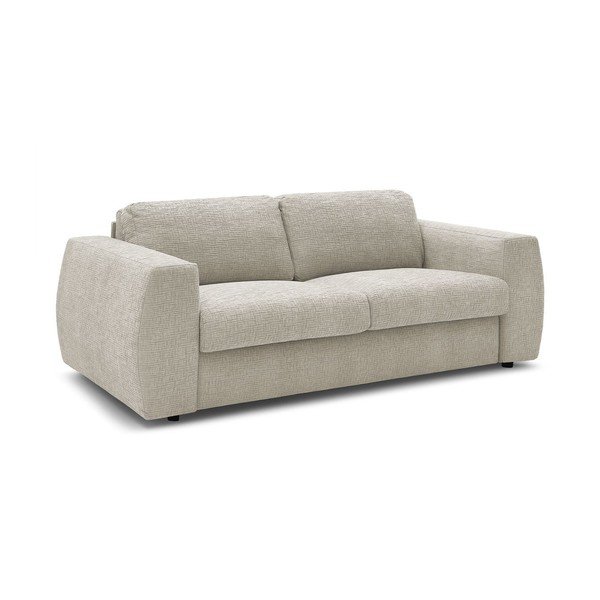 Smėlio spalvos sofa miegojimui/sulankstoma iš šenilinio audinio 240 cm Hugo – Bobochic Paris-image-2