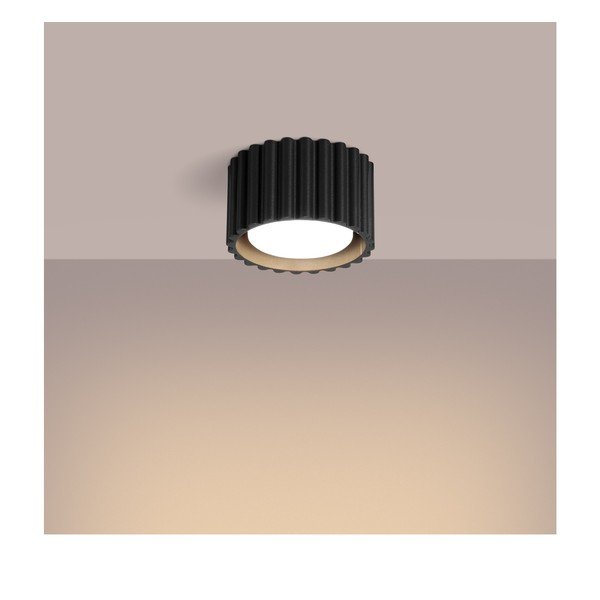 Juodos spalvos iš metalo taškinis šviestuvas ø 10 cm Zora – Sollux-image-3
