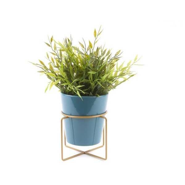Turkio spalvos keraminis puodas ant pagrindo PT LIVING Coy, ø 11,5 cm-image-2