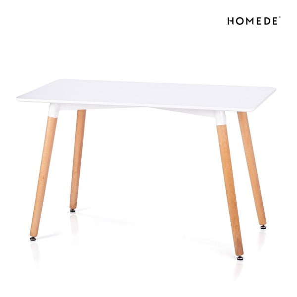 Valgomojo stalas su baltu stalviršiu 80x120 cm Elle – Homede
