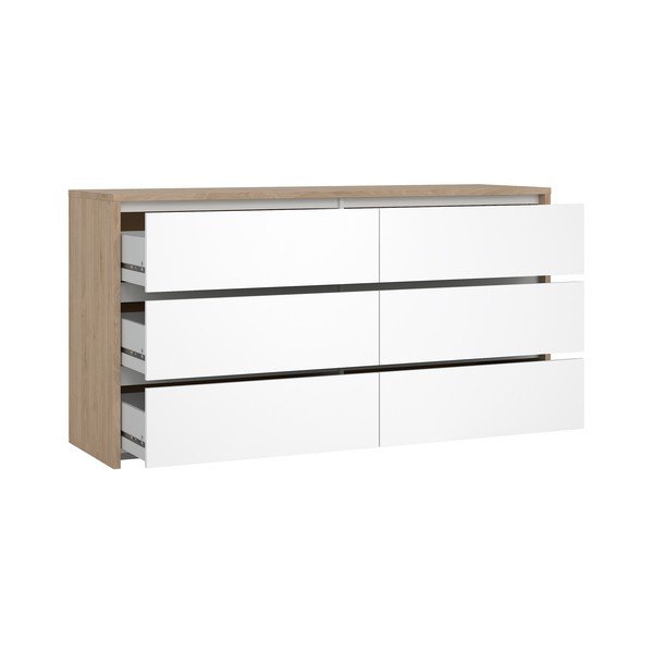 Baltos spalvos šoninė spintelė 157x84x48 cm Next – Tvilum-image-3
