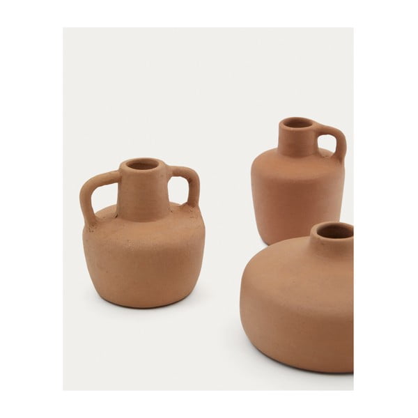 Iš terakotos vazos oranžinės spalvos 3 vnt. (aukštis 6 cm) Sofra – Kave Home-image-2