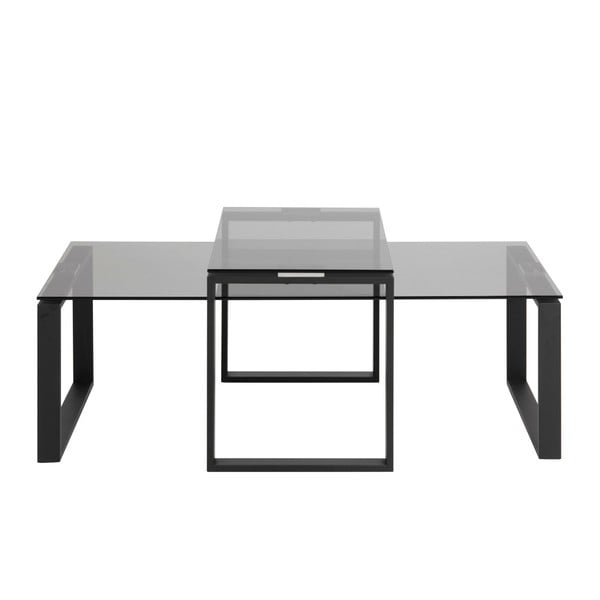 2 kavos staliukų su stiklo stalviršiais rinkinys Actona Katrine-image-2