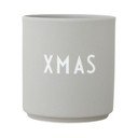 Pilkas dirbtinio porceliano puodelis Design Letters Favourite, 0,25 l