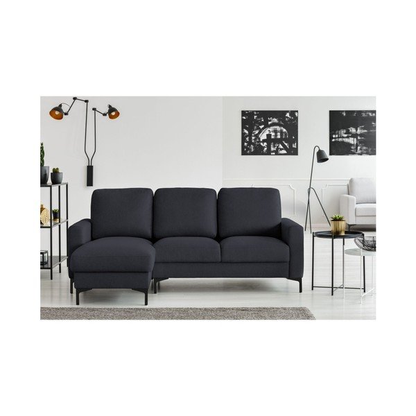 Tamsiai pilka kampinė sofa "Cosmopolitan" dizainas Atlanta, kairysis kampas-image-3