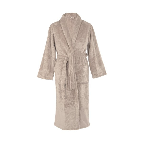 Taupe spalvos iš mikropliušo chalatas S/M Pippa – Tiseco Home Studio