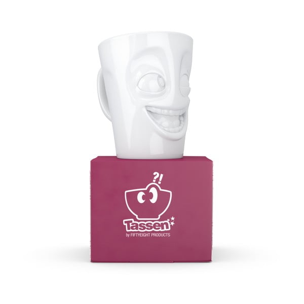 Baltas porcelianinis puodelis su rankenėle 58 products, tūris 350 ml-image-2