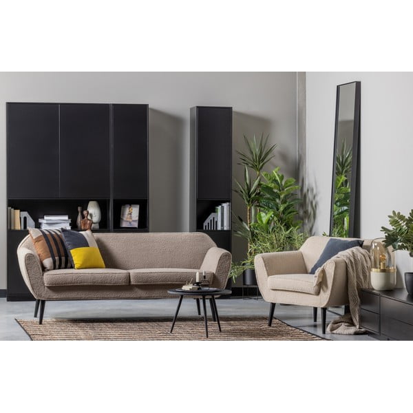 TV spintelė juodos spalvos iš pušies masyvo 40x210 cm Finca – WOOOD-image-1