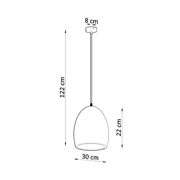 Kabantis šviestuvas baltos spalvos ø 30 cm su keramikiniu gaubtu Fonsie – Sollux-image-4
