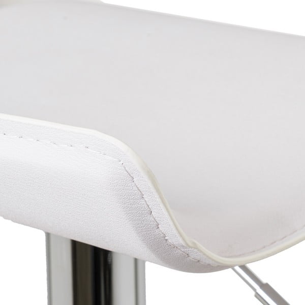 Baltos spalvos iš audinio baro kėdžių komplektas reguliuojamo aukščio 2 vnt. (sėdynės aukštis 63 cm) – Casa Selección-image-4