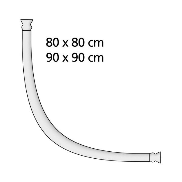 Sidabro spalvos konsolė dušo užuolaidai Wenko-image-3