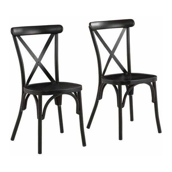 2 juodų buko kėdžių rinkinys "Støraa Lancier