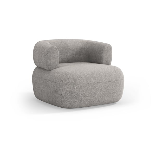 Iš boucle krėslas šviesiai pilkos spalvos Jenny – Micadoni Home