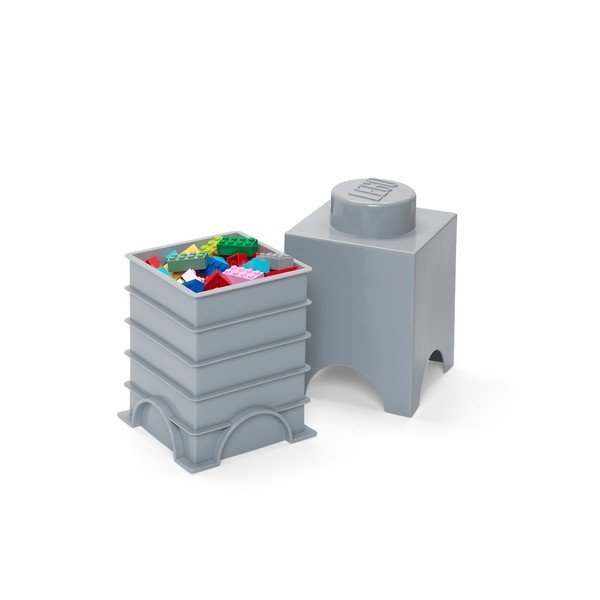 Vaikiška pilka daiktų saugojimo dėžutė LEGO® Cuboid-image-2