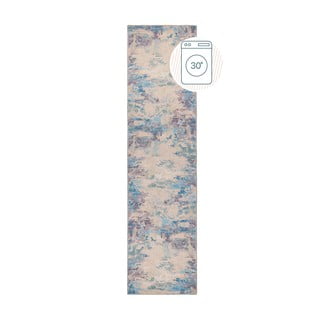 Skalbiamas iš perdirbto pluošto mišinio kilimas mėlynos spalvos/violetinės spalvos 60x230 cm Reid – Flair Rugs