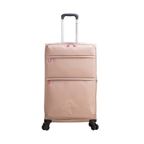 Smėlio spalvos lagaminas su ratukais Lulucastagnette Luciana, 71 l