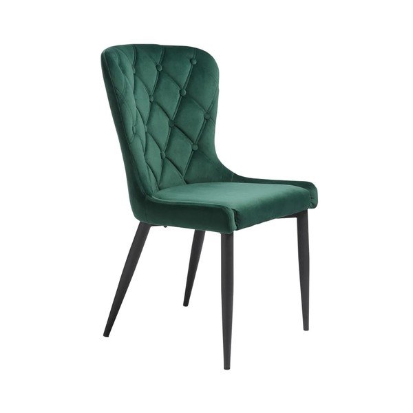 Iš aksomo valgomojo kėdė žalios spalvos Granby – Unique Furniture