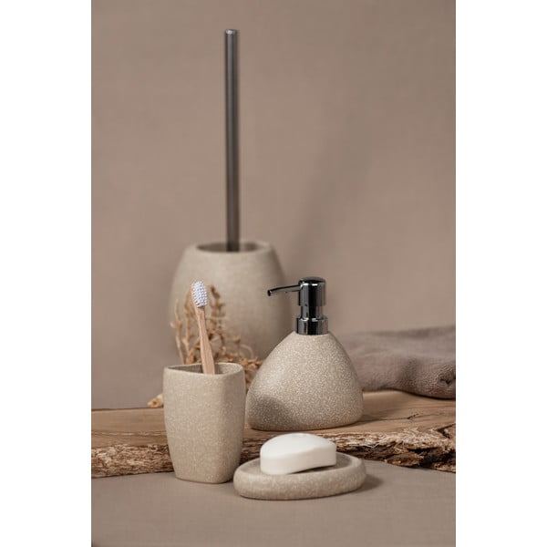 Smėlio spalvos keraminis dantų šepetėlio puodelis Wenko Pion-image-1